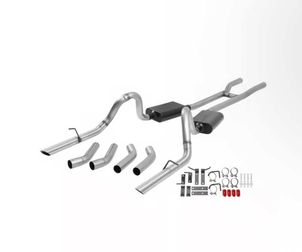 Flowmaster American Thunder Crossmember-Back Exhaust System - 1964-1966 Ford Mustang V8 - 817273