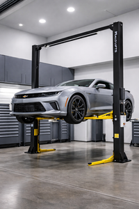 Halo 9,000 LB 4-Post Car Lift – Includes Ramps, Caster Kit & Drip Trays