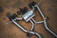 BMW G80,G82 M3,M4 3.0L Axleback, T304 SS, Carbon Fiber 4.0" Tips