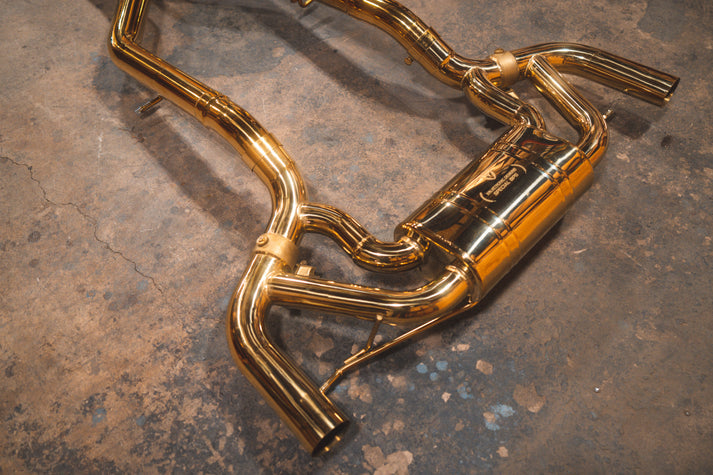 Mercedes-AMG GT 4.0L, Catback, T304 SS Anodized Gold