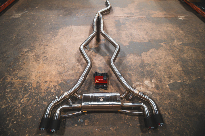 BMW G42, M240i 3.0L Catback, T304 SS, Black 3.5" Tips