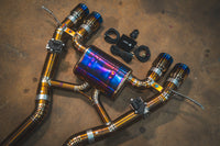 BMW G87, M2 3.0L Axleback, Grade 5 Titanium, Black 3.5" Tips