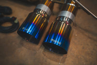 BMW G87, M2 3.0L Axleback, Grade 5 Titanium, Black 3.5" Tips