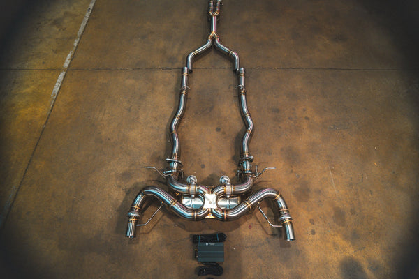 Aston Martin DBS 6.0 Catback T304 SS Reuses OEM Tips