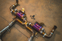 Audi R8 5.2L Full Valved Exhaust Grade 5 Titanium Reuses OEM Tips