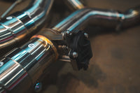 BMW F95 X5M 4.4L Catback, T304 SS Carbon Fiber 4.0" Tips