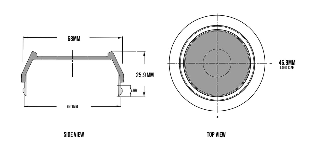 Aodhan Raised Center Cap for DS Series