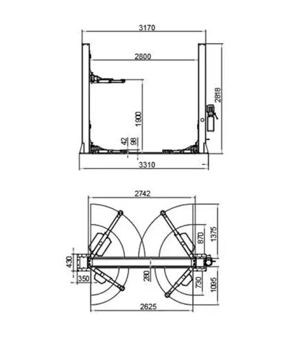 KATOOL 12,000 lb Two-Post Car Lift H120D | Torque Collective