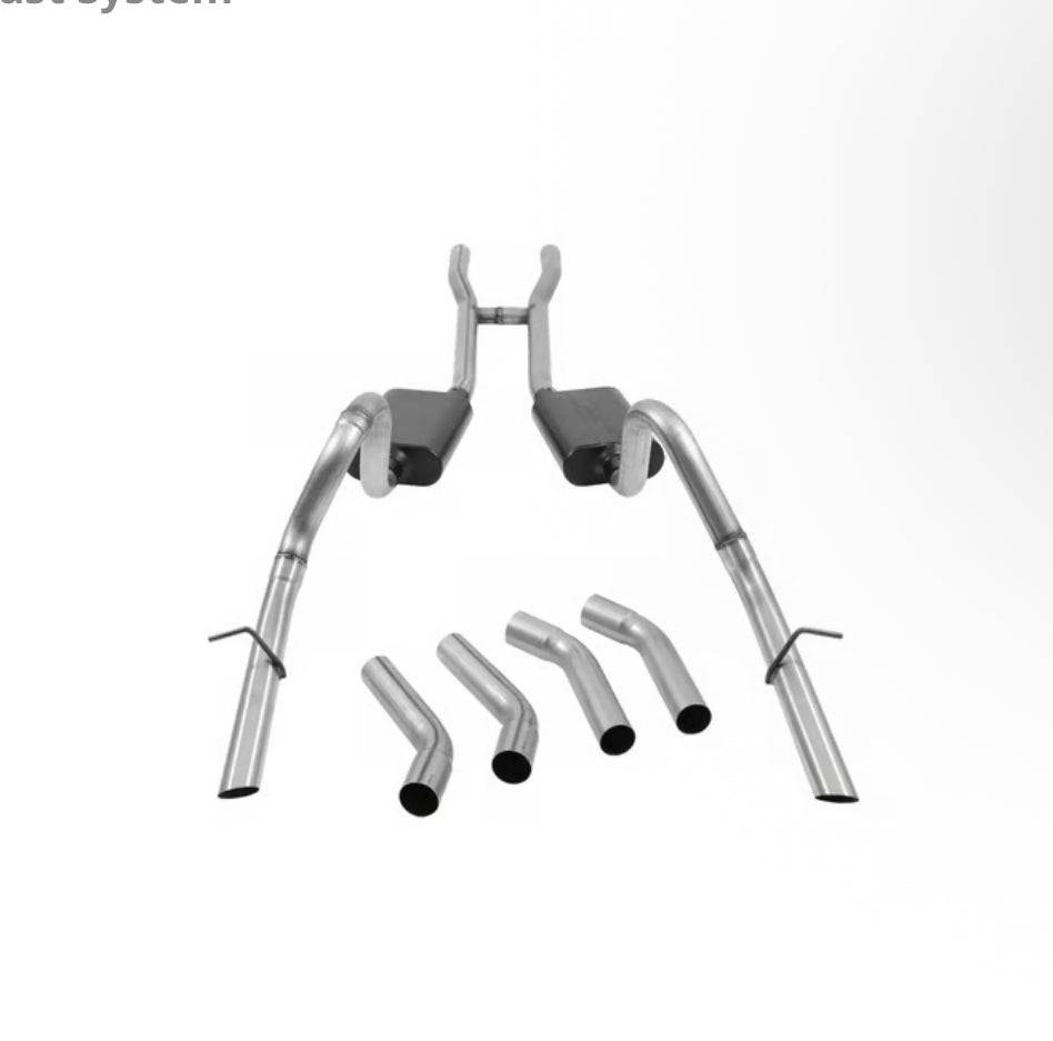Flowmaster American Thunder Crossmember-Back Exhaust System - 1964-1966 Ford Mustang V8 - 817273