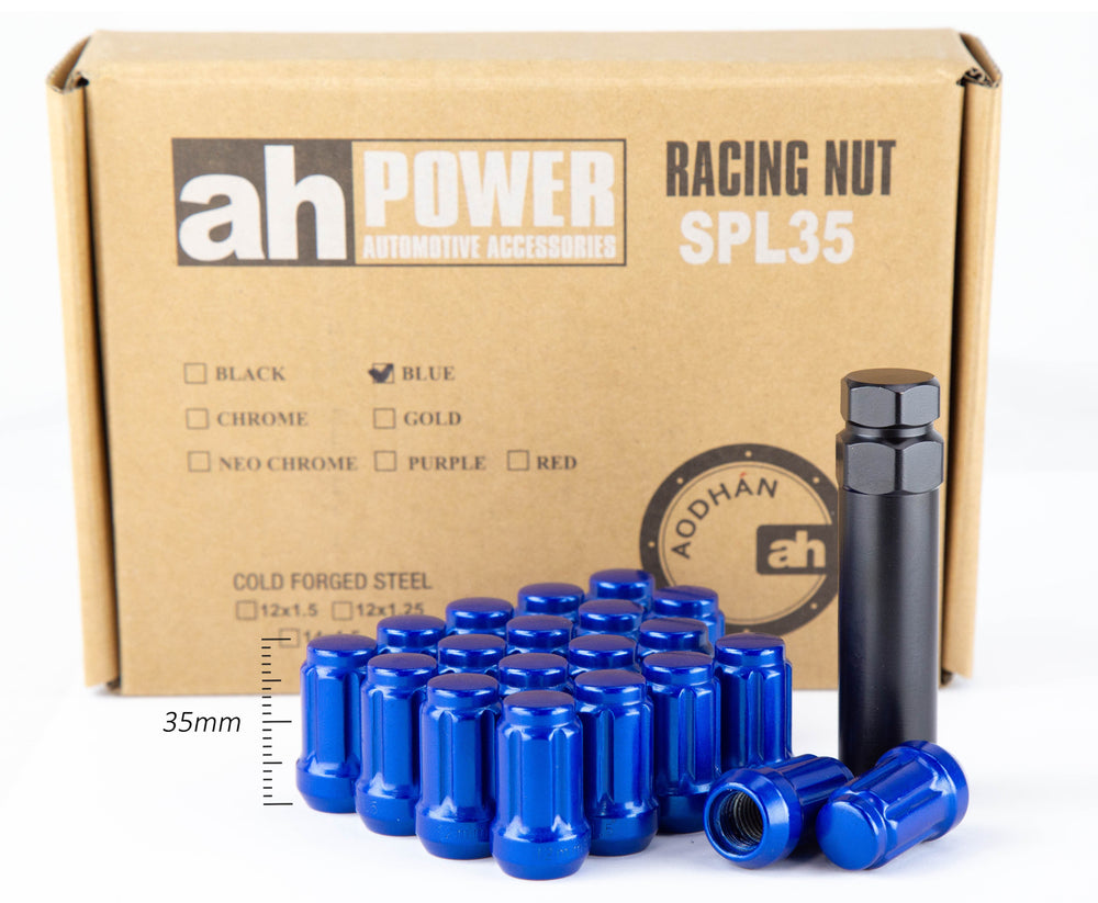 Aodhan Spline Lug Nuts Set - Conical Seat, 35mm Overall Size