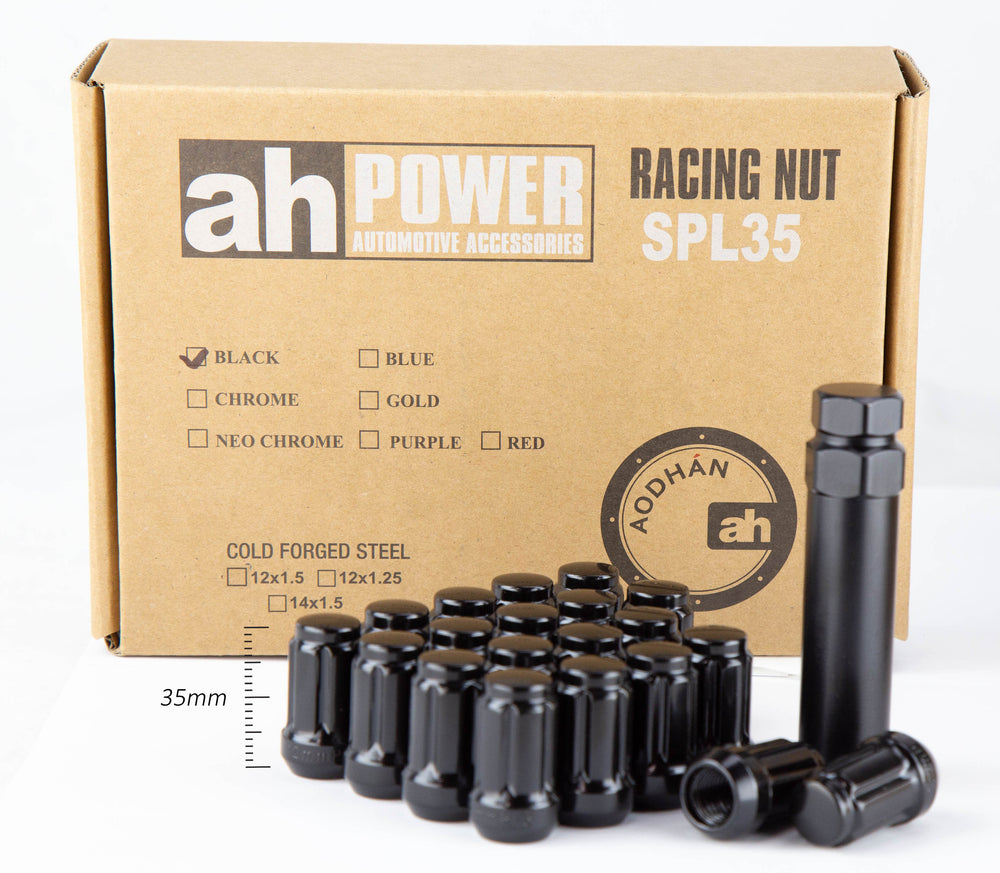 Aodhan Spline Lug Nuts Set - Conical Seat, 35mm Overall Size