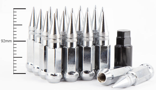Aodhan XT92 Spiked Extended Lug Nut Set – Conical Seat, 91mm Overall Length