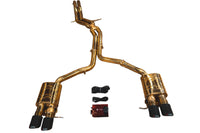 Audi B8, B8.5 S4, S5 3.0, 4.2L Catback T304 SS Anodized Gold 3.5" Tips