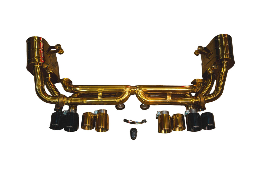 Porsche 991  3.4,3.8L, Catback, T304 SS Anodized Gold, 4.0" Tips
